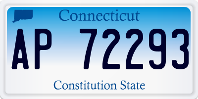 CT license plate AP72293