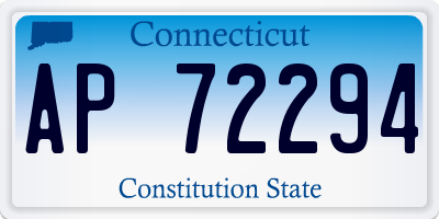 CT license plate AP72294