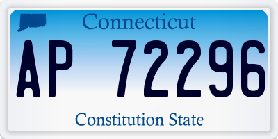 CT license plate AP72296