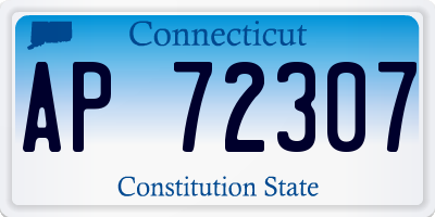 CT license plate AP72307