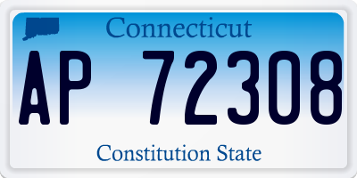 CT license plate AP72308