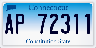 CT license plate AP72311
