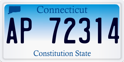 CT license plate AP72314