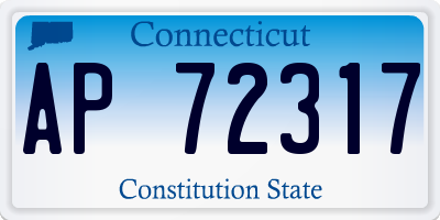 CT license plate AP72317