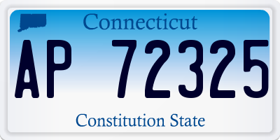 CT license plate AP72325