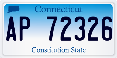 CT license plate AP72326
