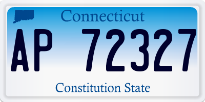 CT license plate AP72327