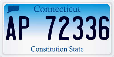 CT license plate AP72336
