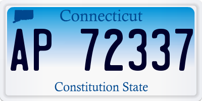 CT license plate AP72337