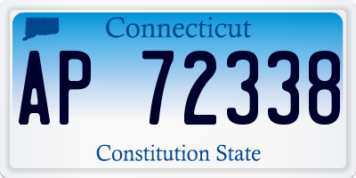 CT license plate AP72338
