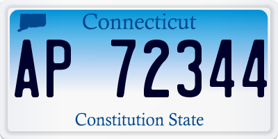 CT license plate AP72344