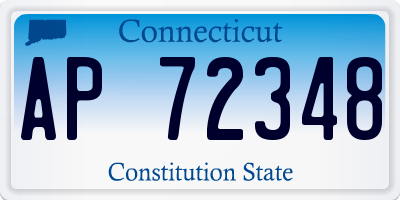 CT license plate AP72348