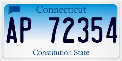 CT license plate AP72354