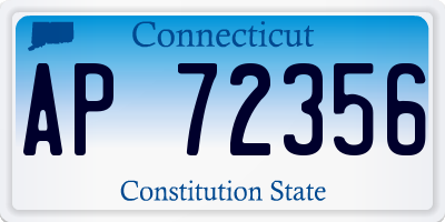 CT license plate AP72356