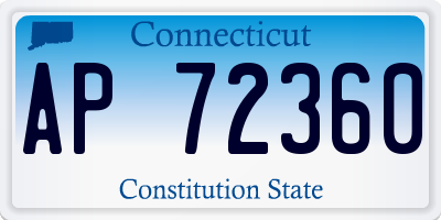 CT license plate AP72360