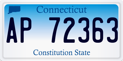CT license plate AP72363