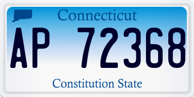 CT license plate AP72368