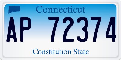 CT license plate AP72374