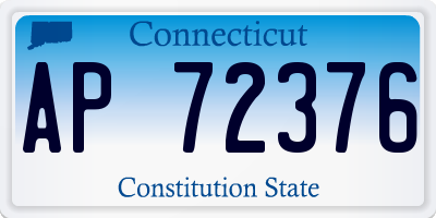 CT license plate AP72376