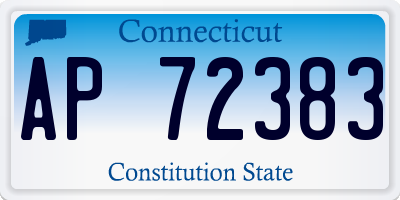 CT license plate AP72383