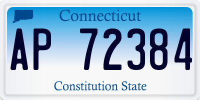 CT license plate AP72384