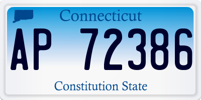 CT license plate AP72386