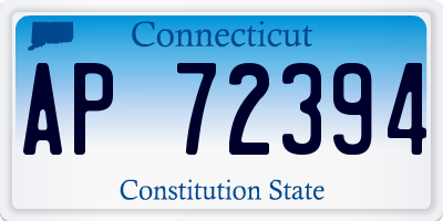 CT license plate AP72394