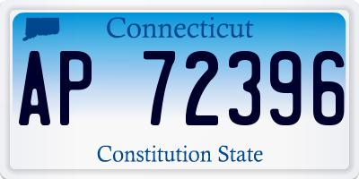 CT license plate AP72396