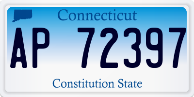 CT license plate AP72397