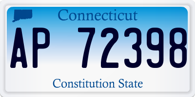 CT license plate AP72398