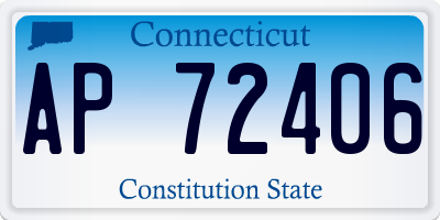 CT license plate AP72406