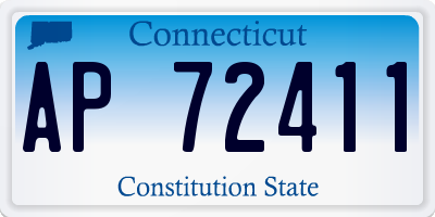 CT license plate AP72411