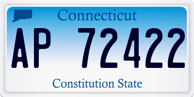 CT license plate AP72422