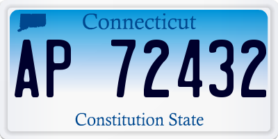 CT license plate AP72432