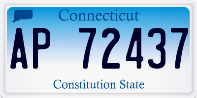 CT license plate AP72437