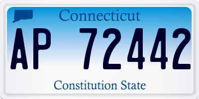 CT license plate AP72442