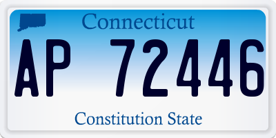 CT license plate AP72446