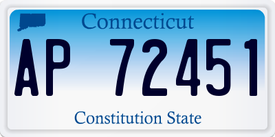 CT license plate AP72451