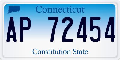 CT license plate AP72454