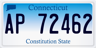 CT license plate AP72462