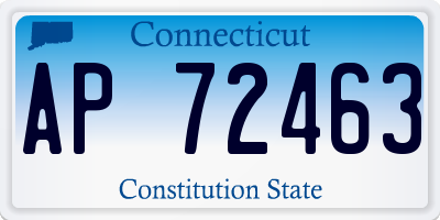 CT license plate AP72463