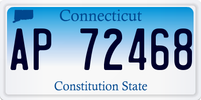 CT license plate AP72468