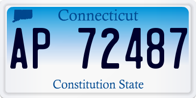 CT license plate AP72487