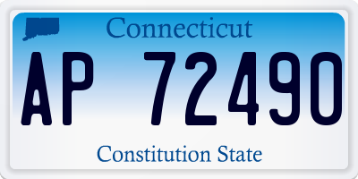 CT license plate AP72490