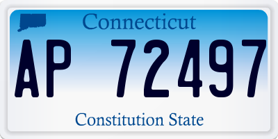 CT license plate AP72497