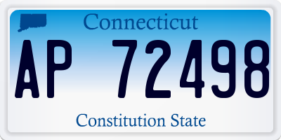 CT license plate AP72498