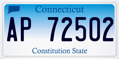 CT license plate AP72502