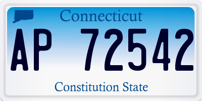 CT license plate AP72542