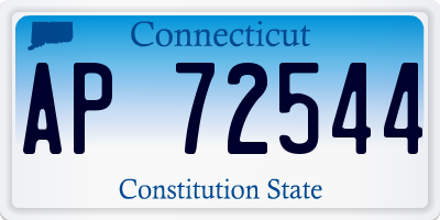 CT license plate AP72544