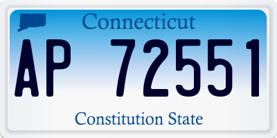 CT license plate AP72551